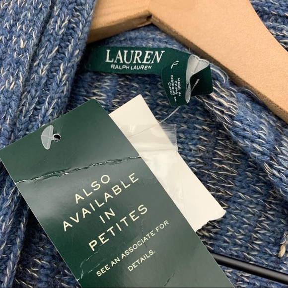 Lauren Ralph Lauren Vintage Aztec Knitted Wool Linen Blend Poncho Shawl Cardigan - Picture 15 of 16